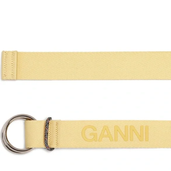 Ganni | Accessories | Ganni Osfa Pastel Yellow Loop Belt  display picture 3
